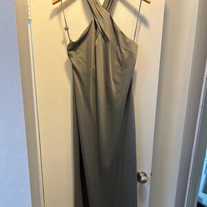 BHLDN Sage Bridesmaid Halter Dress